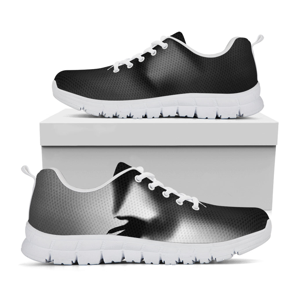Halloween Horror Witch Print White Running Shoes