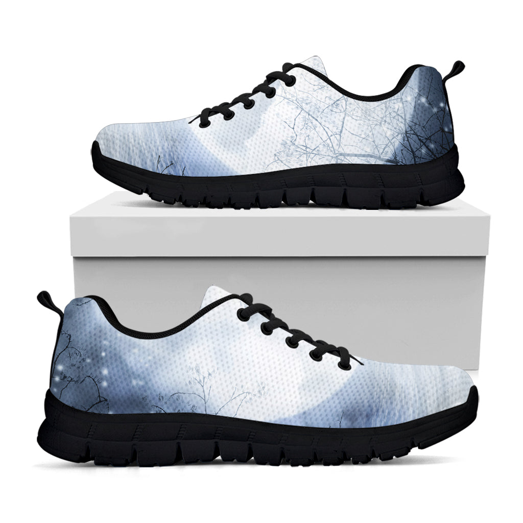 Halloween Moonlight Print Black Running Shoes