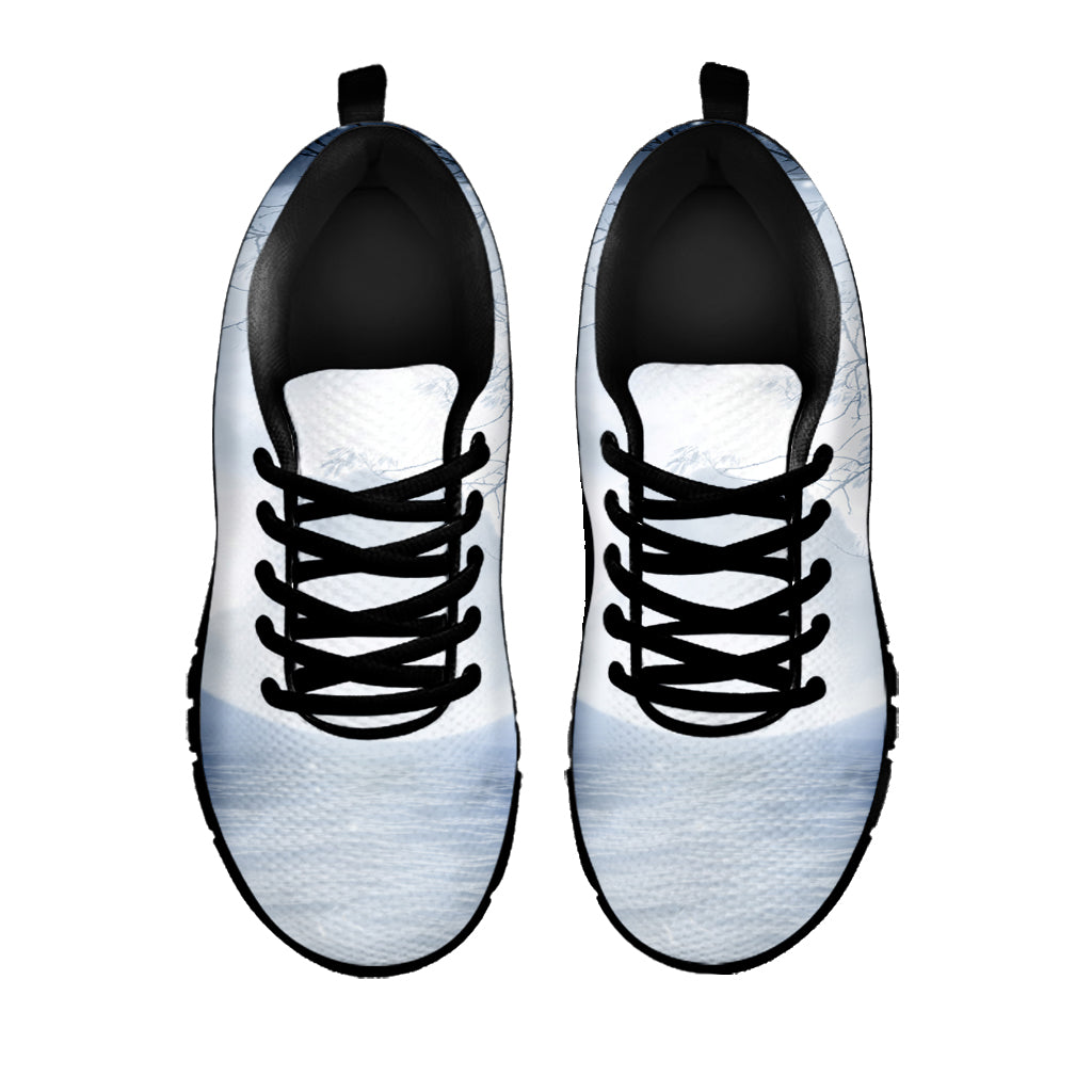 Halloween Moonlight Print Black Running Shoes