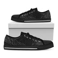 Halloween Spider Web Print Black Low Top Sneakers