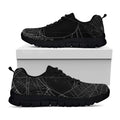 Halloween Spider Web Print Black Running Shoes