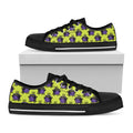Halloween Witch Cauldron Pattern Print Black Low Top Sneakers