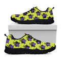 Halloween Witch Cauldron Pattern Print Black Running Shoes