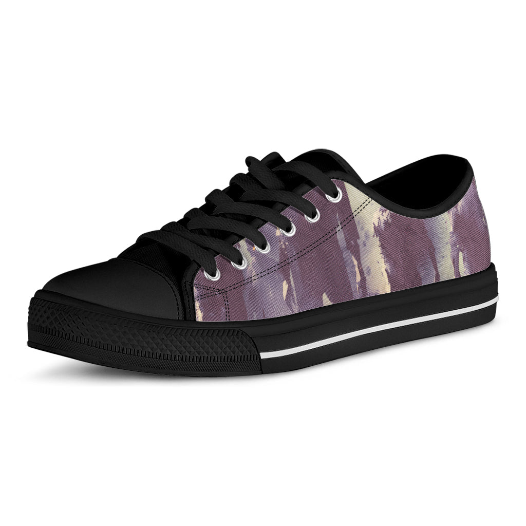 Halloween Zombie Crowd Print Black Low Top Sneakers