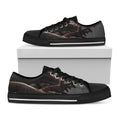 Halloween Zombie Hands Print Black Low Top Sneakers