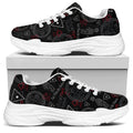 Hand Of Glory Black Magic Witch Print White Chunky Shoes