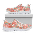 Happy Llama Pattern Print White Running Shoes