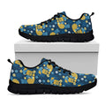 Hawaiian Tiki Pattern Print Black Running Shoes