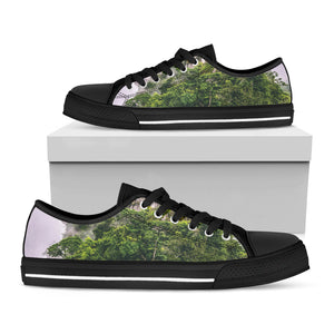 High Mountain Print Black Low Top Sneakers
