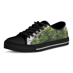High Mountain Print Black Low Top Sneakers