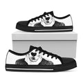 Hipster Jack Russell Terrier Print Black Low Top Sneakers