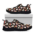 Holiday Snowman Pattern Print Black Running Shoes