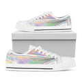 Holographic Art Print White Low Top Sneakers