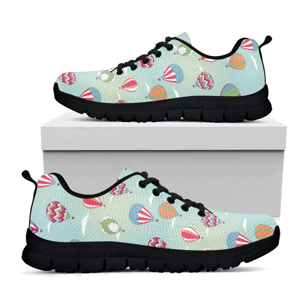Hot Air Balloon Pattern Print Black Running Shoes