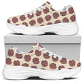 Human Brain Pattern Print White Chunky Shoes