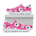 Human Eyeball Pattern Print White Running Shoes