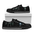 Human Skeleton X-Ray Print Black Low Top Sneakers
