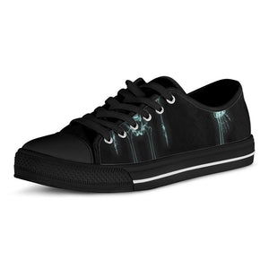 Human Skeleton X-Ray Print Black Low Top Sneakers