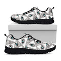 Illuminati Pattern Print Black Running Shoes