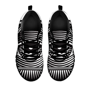 Illuminati Symbol Print Black Running Shoes