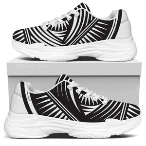 Illuminati Symbol Print White Chunky Shoes