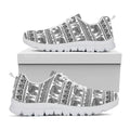 Indian Bohemian Elephant Pattern Print White Running Shoes