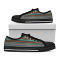 Indian Ethnic Pattern Print Black Low Top Sneakers