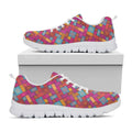 Indian Patchwork Pattern Print White Running Shoes