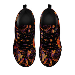 Indian Tribal Dream Catcher Print Black Running Shoes