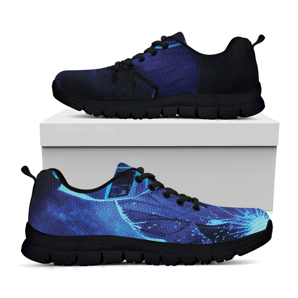 Industrial Welder Print Black Running Shoes