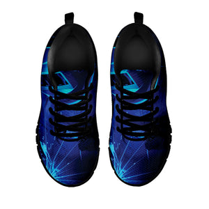 Industrial Welder Print Black Running Shoes