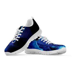 Industrial Welder Print White Running Shoes