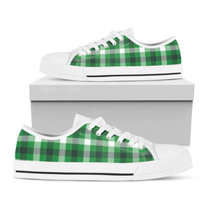 Irish Check Saint Patrick's Day Print White Low Top Sneakers