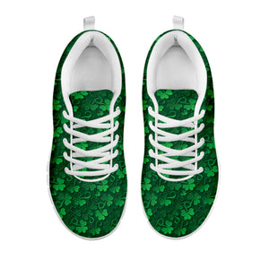 Irish Leaf St. Patrick's Day Print White Running Shoes