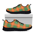 Irish Saint Patrick's Day Tartan Print Black Running Shoes
