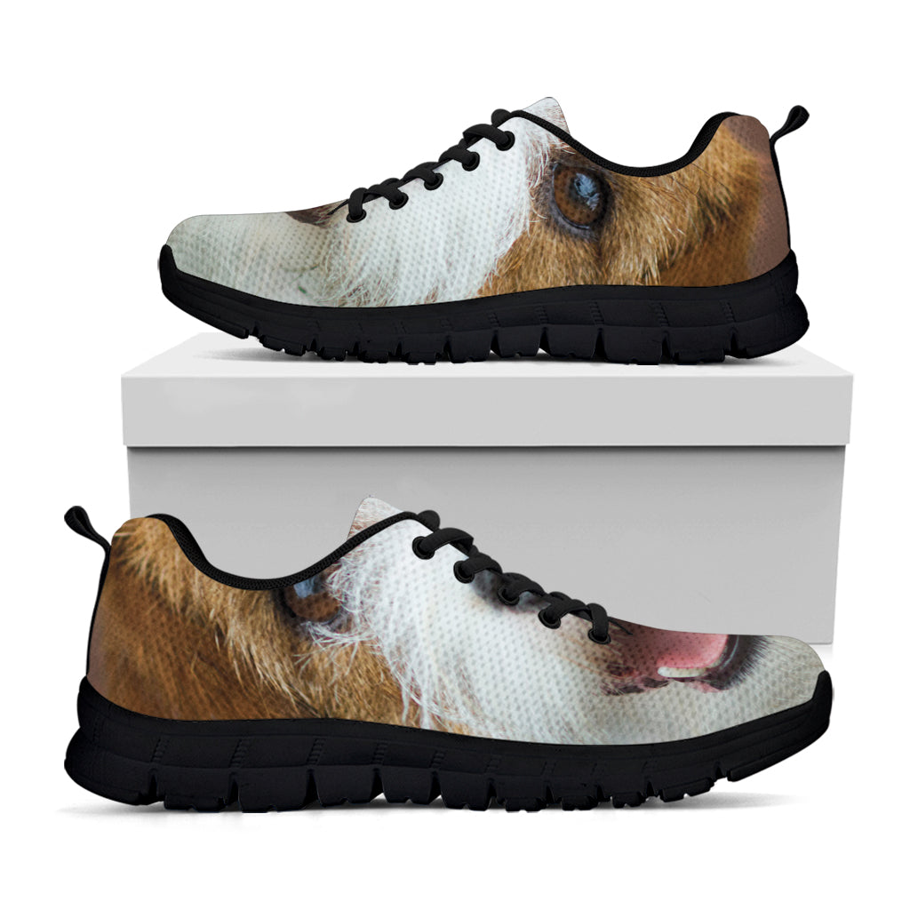 Jack Russell Terrier Portrait Print Black Running Shoes