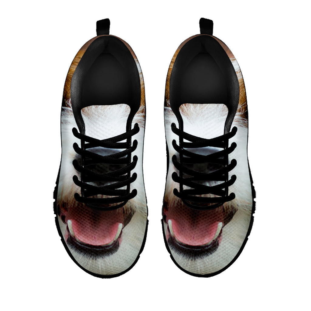 Jack Russell Terrier Portrait Print Black Running Shoes