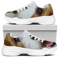 Jack Russell Terrier Portrait Print White Chunky Shoes