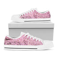 Japanese Cherry Blossom Tree Print White Low Top Sneakers