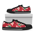 Japanese Kimono Pattern Print Black Low Top Sneakers