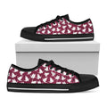Japanese Origami Crane Pattern Print Black Low Top Sneakers