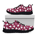 Japanese Origami Crane Pattern Print Black Running Shoes