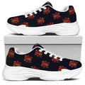 Japanese Samurai Pattern Print White Chunky Shoes