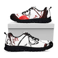 Japanese Samurai Woman Print Black Running Shoes