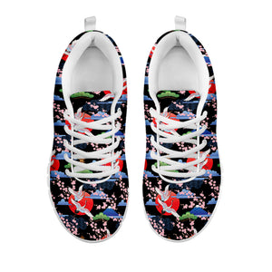 Japanese Traditional Pattern Print White Running Shoes