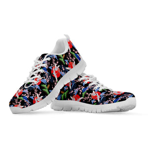 Japanese Traditional Pattern Print White Running Shoes