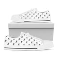 Karate Fighter Pattern Print White Low Top Sneakers