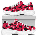 Karate Pattern Print White Chunky Shoes