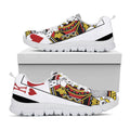 King Of Hearts Playing Card Print White Running Shoes