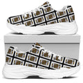 King Of Spades Pattern Print White Chunky Shoes
